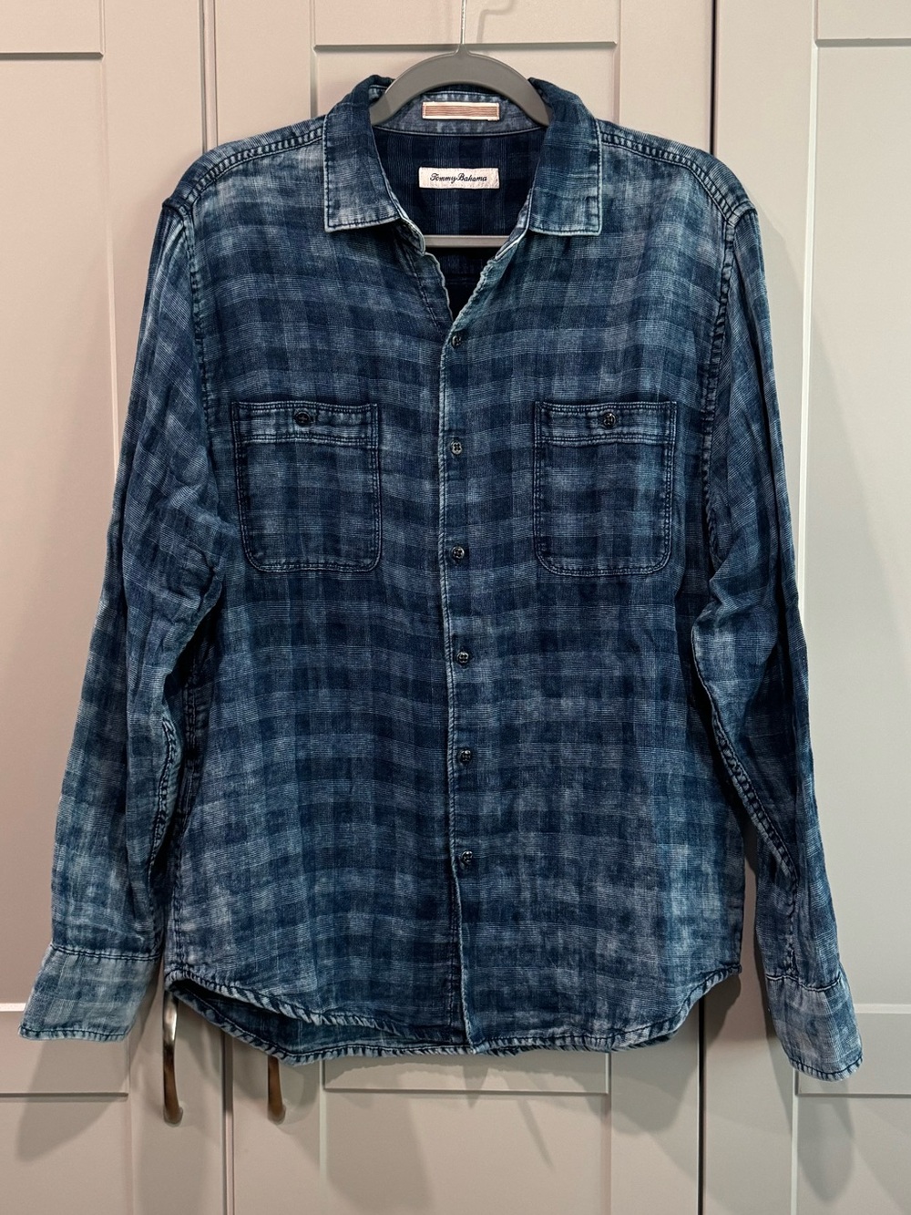 Tommy Bahama Blue Plaid Button-Up Shirt